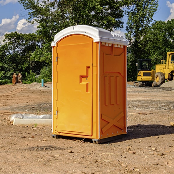 how often are the porta potties cleaned and serviced during a rental period in Mariah Hill